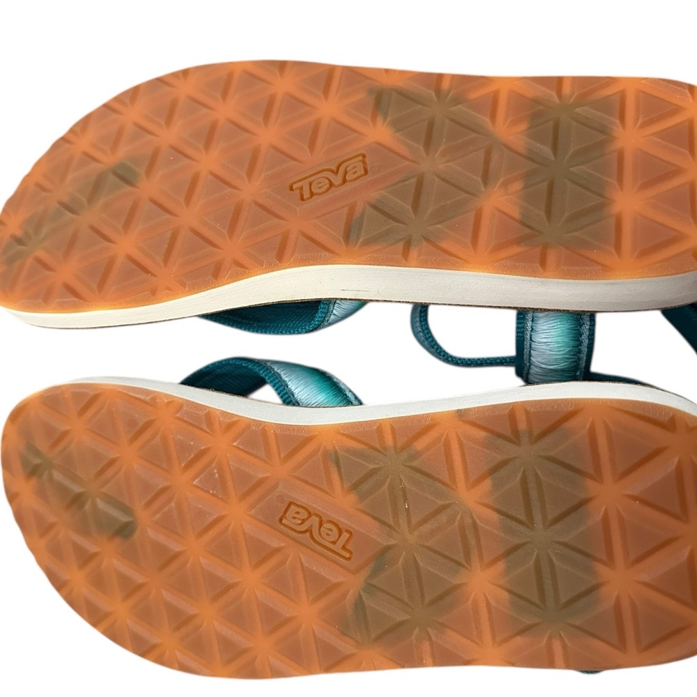 Teva Thong Ombre Sandals Teal/Blue Size 7 NWOT adjustable strap - Picture 5 of 8